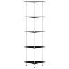 VidaXL 5-Tier Shelf Black 30x30x130 Cm Tempered Glass 249521