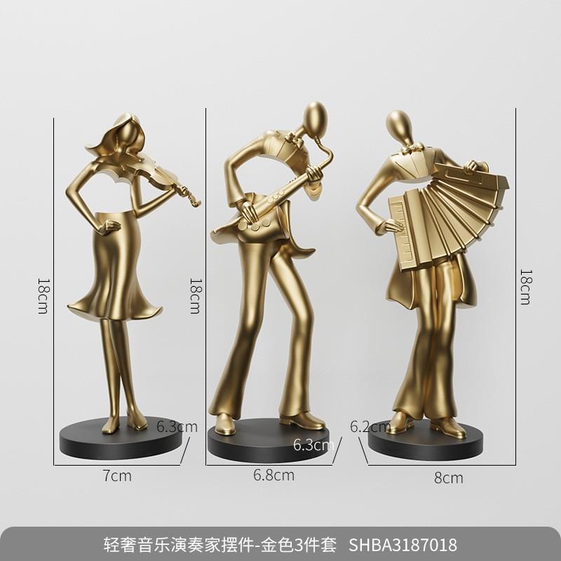 Modern Minimalist Musician Figurine Set Resin Decor Living Room Entryway Bedroom Gift