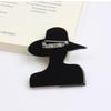 Cartoon Women Portrait Pin Large Modern Girls Badge Lady with Hat Brooch  Clothing Accessories