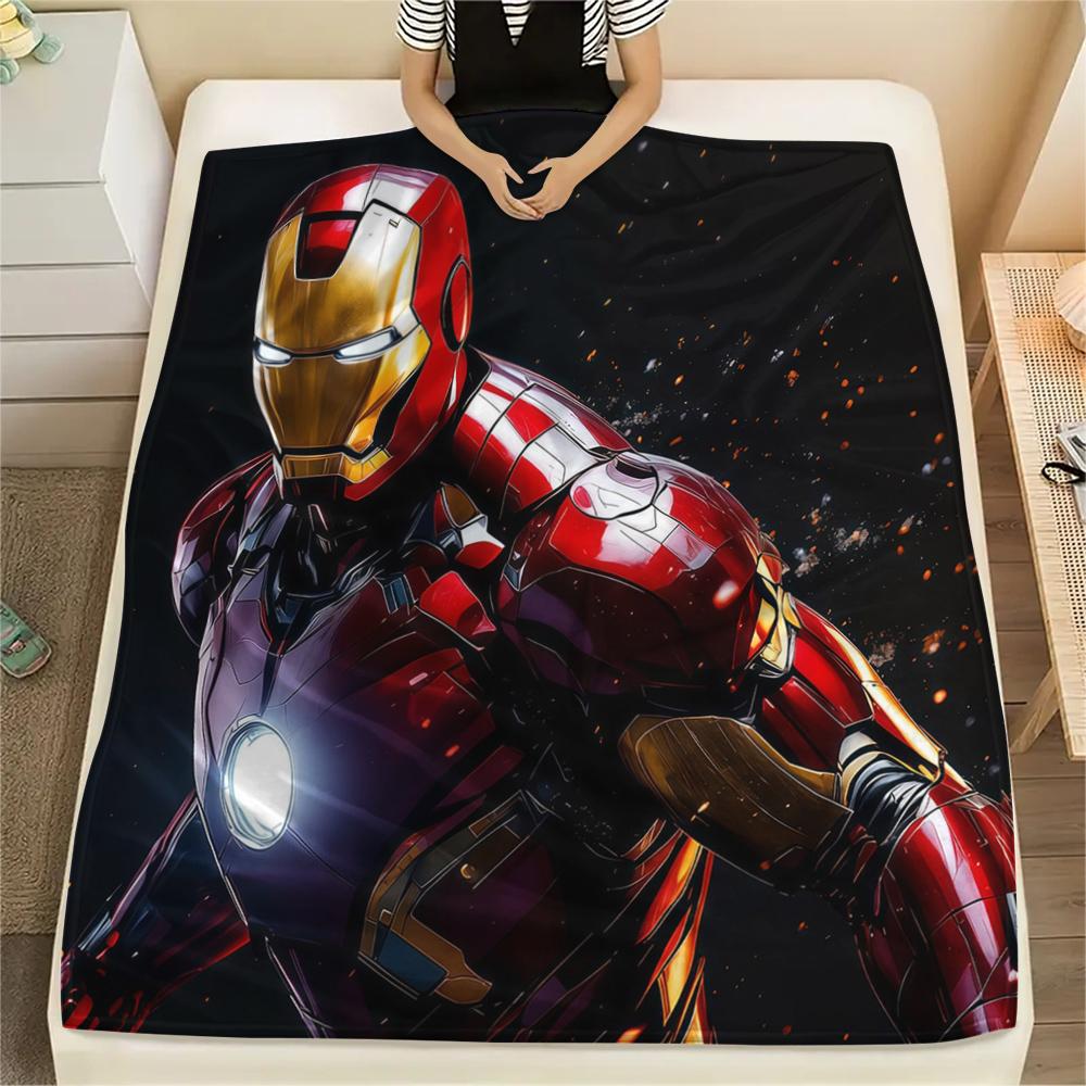 Marvel Poster Soft Flannel Blanket, Print for Bedrooms Sofas Beds, Suitable for Travel Picnic -HYQ39