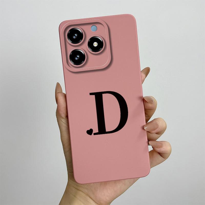 Чехол для телефона Realme C63 C61 Милые буквы Задняя крышка Для Oppo Realme C 61 C 63 Мягкий жидкий силикон Защита камеры Fundas