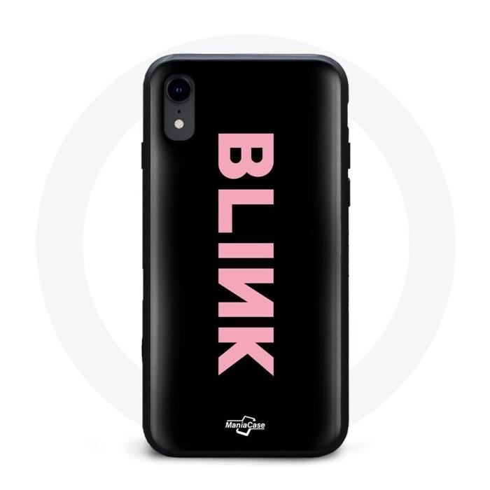 Case for Iphone XR Blink Fandom Blackpink Logo Pink Black Background