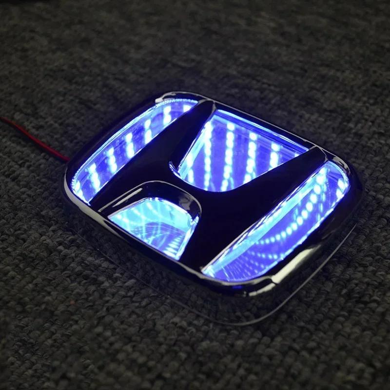 Светодиодный 3D значок на автомобиль LED передний задний значок наклейка для Honda Civic 2008-2009 Accord 2007 CRV Odyssey New FIT Автоаксессуары