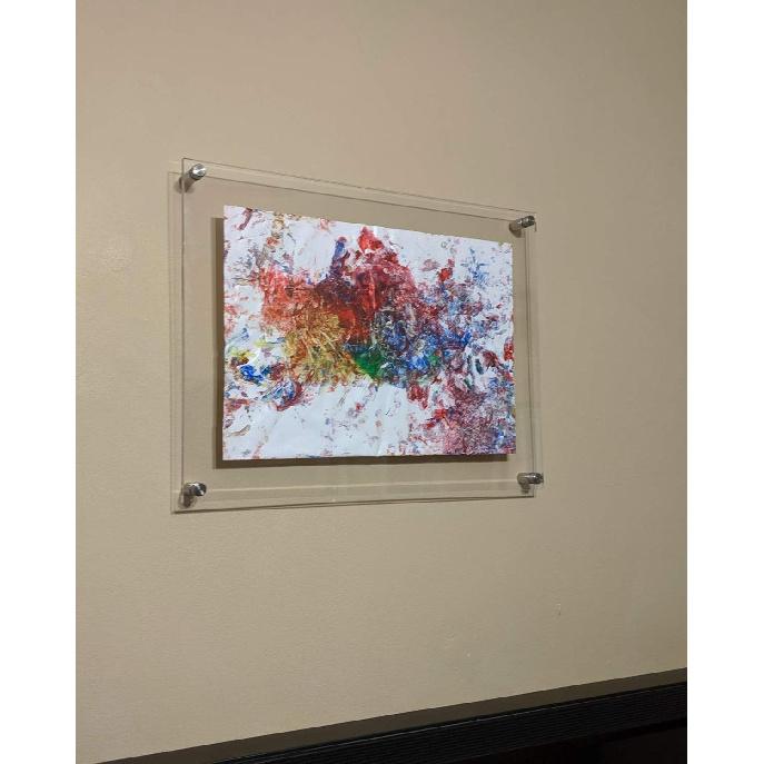 Osring 1 x 1 Inch Sign Standoffs Mounting Hardware 16 Pack, Wall Screw Standoff Holder Stainless Steel Advertising Nails for Displaying Acrylic Board