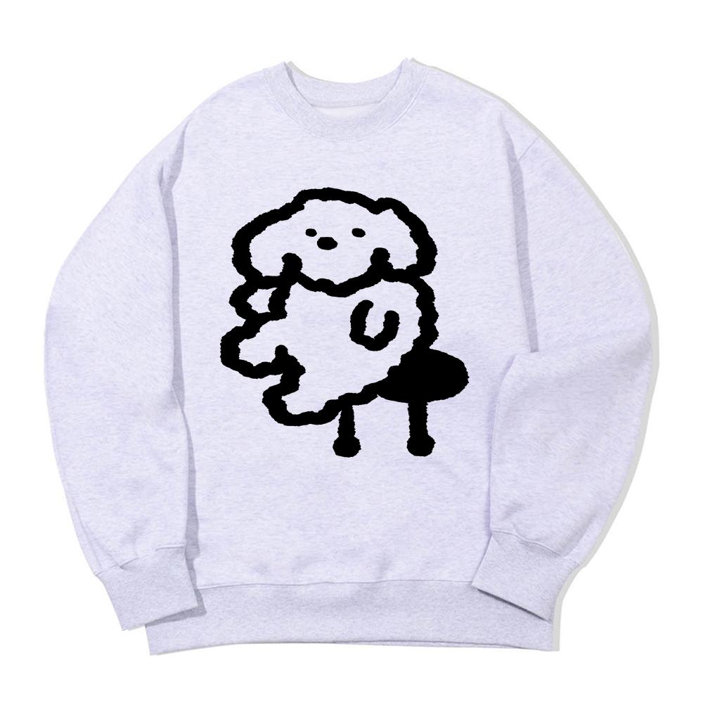 AWESOMEUS Dog Sitting At The Bar Sweat Shirts_3 Color