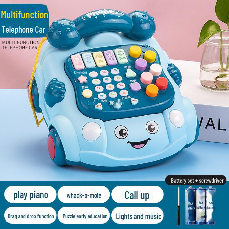 Ретро развивающая музыкальная игрушка-телефон для детей от 0 до 3 лет