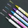 5pcs Dot Metallic Glitter Marker Pen Set Dual-side Big Head Highlighter for Drawing Painting Art School