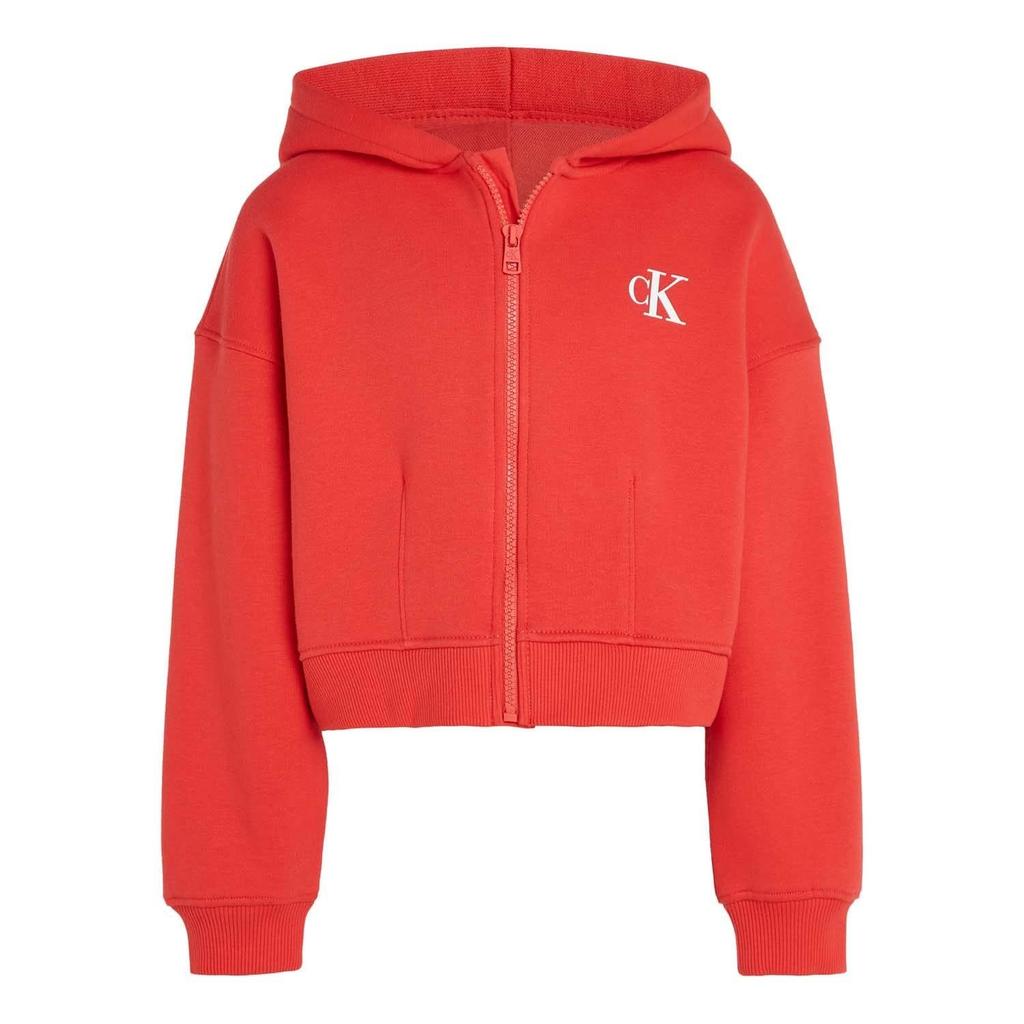 Calvin Klein Childrens/Kids Logo Fleece Full Zip Hoodie
