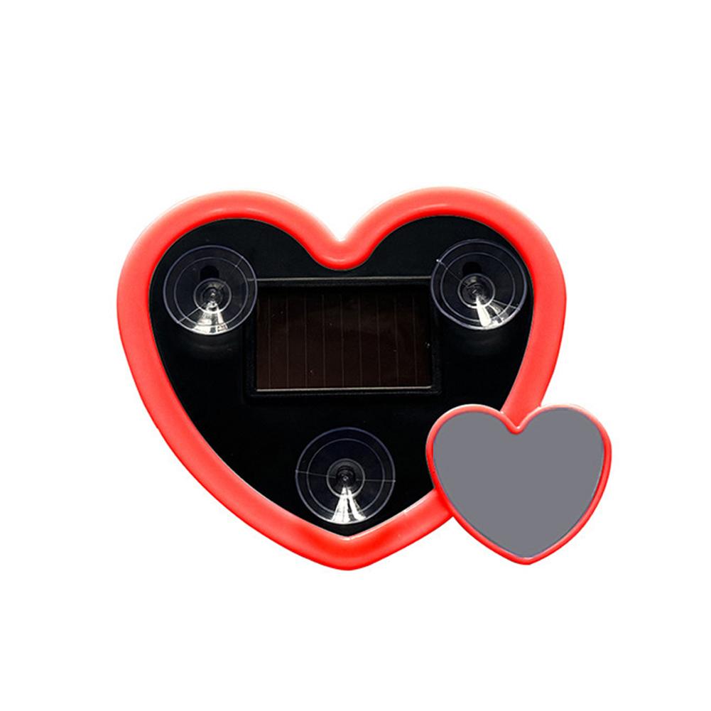 Universal Solar Car LED Window Decoration Lamp Dual Heart Neon Light Auto Interior Ambient Atmosphere Lamp Car Accessories