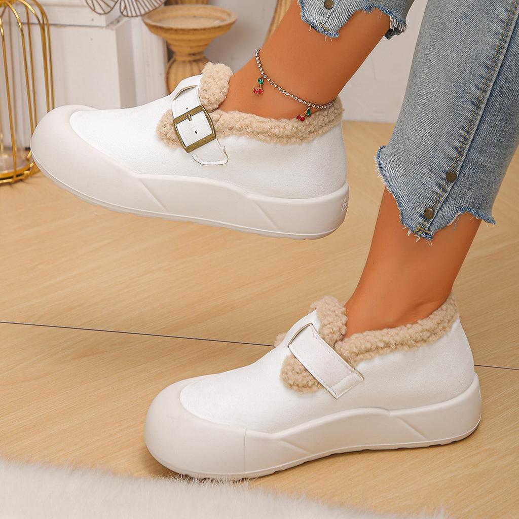 Winter Velvet Anti Slip Thick Warm Cotton Shoes Snow Short Boots Women's Cotton Shoes