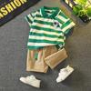 Baby Clothes for Boys Set Fashion Striped Top+shorts 2-piece Casual Children's Summer Outfit