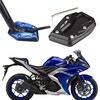 VORILES ForYZFR3 YZFR3 2021 2022 Мотоциклетный кронштейн с ЧПУ Боковой кронштейн Удлинительная накладка Флип MT-03 YZFR32021 2022 Аксессуары (Черный,YZFR3)