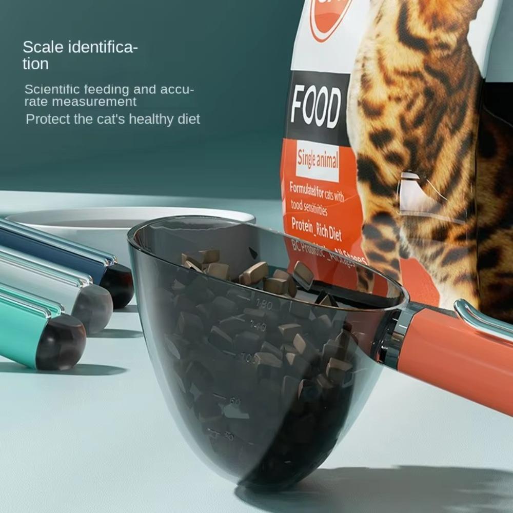 Лопатка для корма для домашних животных 2 в 1, пластиковая мерная чашка для выпечки, утолщенная ложка для риса, для кормления собак, кошек