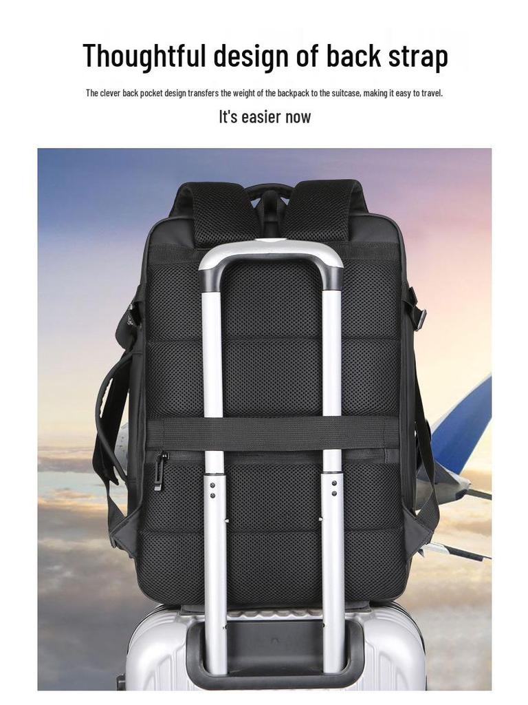 Мужской водонепроницаемый многофункциональный компьютерный и дорожный рюкзак - Большая вместимость и расширяемая конструкция