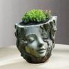 Resin Crafts Tree Stump Girl Pot Funny Succulents Flower Pot  Garden Courtyard Balcony
