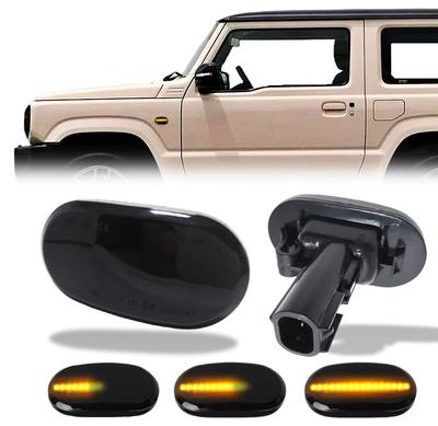 Динамические указатели поворота Jimny JB64W JB74W Светодиодные последовательные указатели поворота Боковые габаритные огни с функцией предотвращения высокой вспышки, тип с дымчатым стеклом