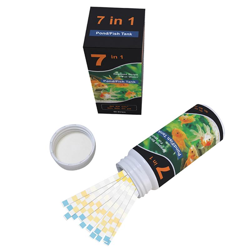 7In1 Aquarium Testing Kit For Fish Tank Freshwater Saltwater Pond Test Strips