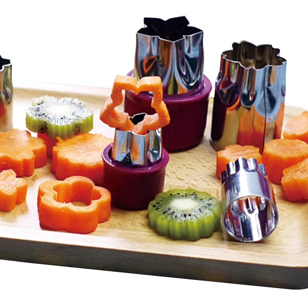 Набор для фигурной нарезки овощей из нержавеющей стали, 8 шт