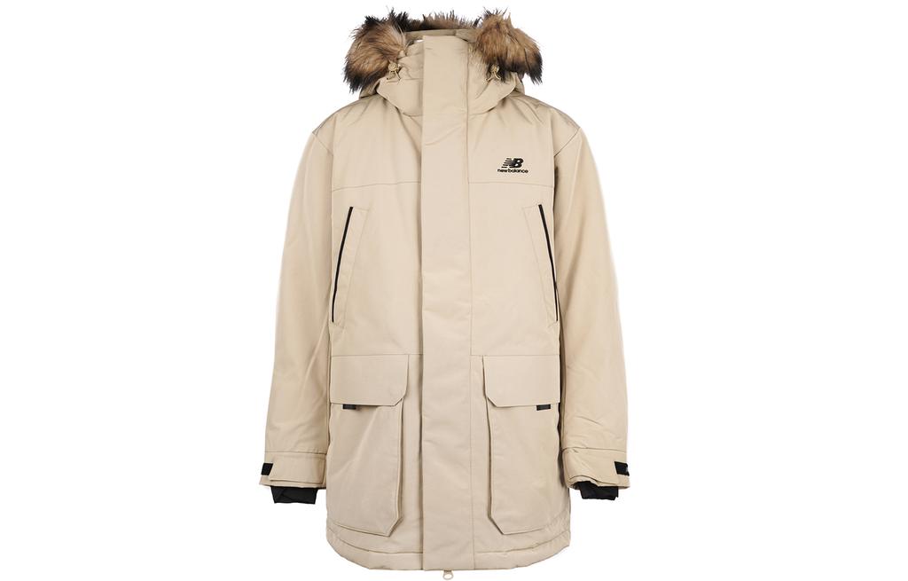 New Balance Мужские пуховики Хаки С капюшоном Утепленные Другие NPA46011-BEI