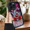 Phone Case: 2D Flat Design Suitable for iPhone 18, 17, 16, 15, 14, 13 Pro Stepped Protective Case, Butterfly Rose, Christmas and Halloween Gifts
