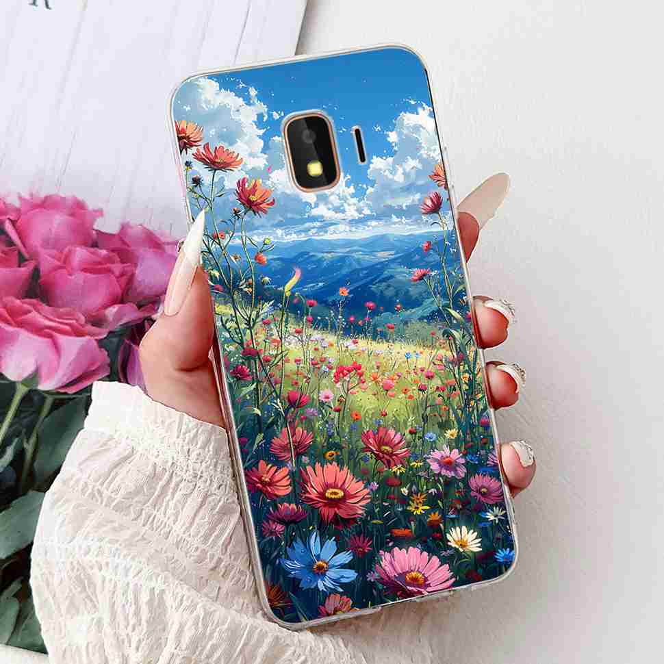 Чехол для Samsung Galaxy J2 Core 2018 Цветочный Дракон Мягкий Силикон ТПУ Задняя Крышка Для Samsung J2 Core J2 Pro 2018 Чехлы для Телефонов Сумки