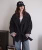 AFTERHOURS Wool Belted Half Coat (Charcoal)