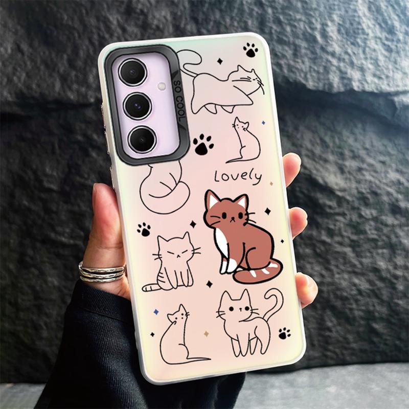 Чехол для телефона Samsung S24 Ultra S23 Plus S22 S21 S20 FE A55 A54 A53 A35 A34 A32 A25 A24 A15 A14 A13 5G противоударный бампер градиентный чехол Aurora