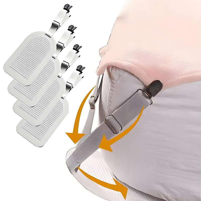Adjustable Heavy Duty Sheet Fasteners Elastic Anti-Slip Bed Sheet Clips for Bedding Cushions Travel Dorm Home Use