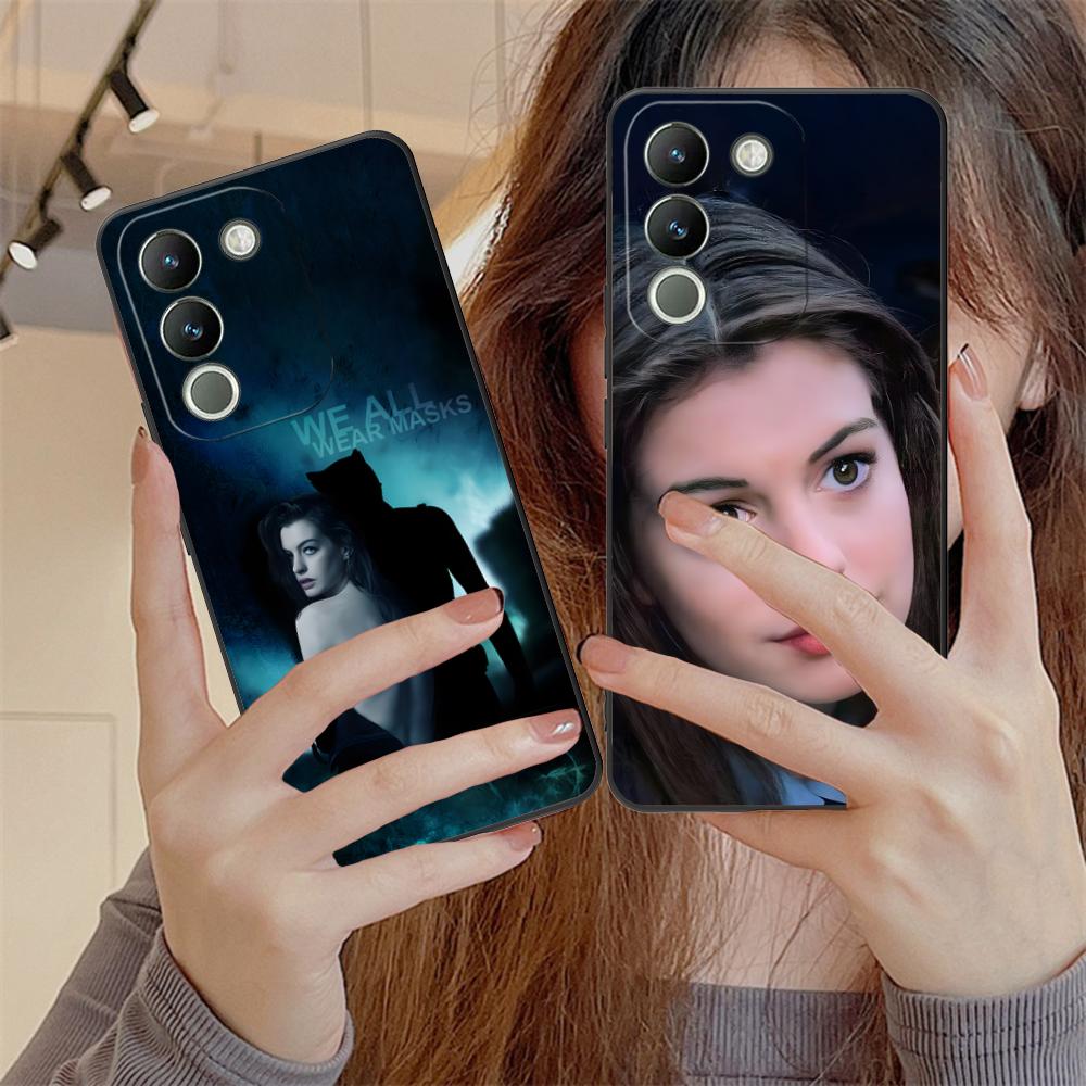 Anne Hathaway Mobile Phone Case for VIVO V60 V50 V40 V30 V29 V27 V25 V23 Pro Lite 5G Colorful Printing Cover Luxury Cover