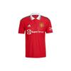 Adidas Letter Logo Sports Short Sleeve Football Jersey Home 22/23 Manchester United Men jersey Red H13889