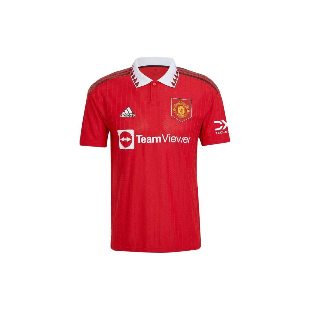 Adidas Letter Logo Sports Short Sleeve Football Jersey Home 22/23 Manchester United Men jersey Red H13889