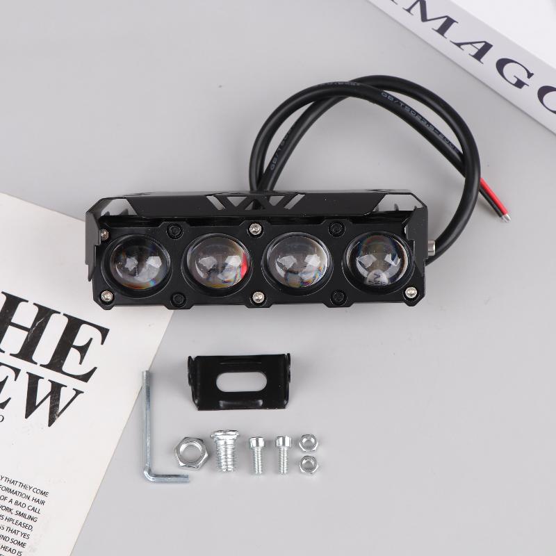 Мотоциклетный светодиодный прожектор двухцветный ближний/дальний свет противотуманные фары для автомобиля грузовика внедорожника UTV мини линза фара фара для вождения