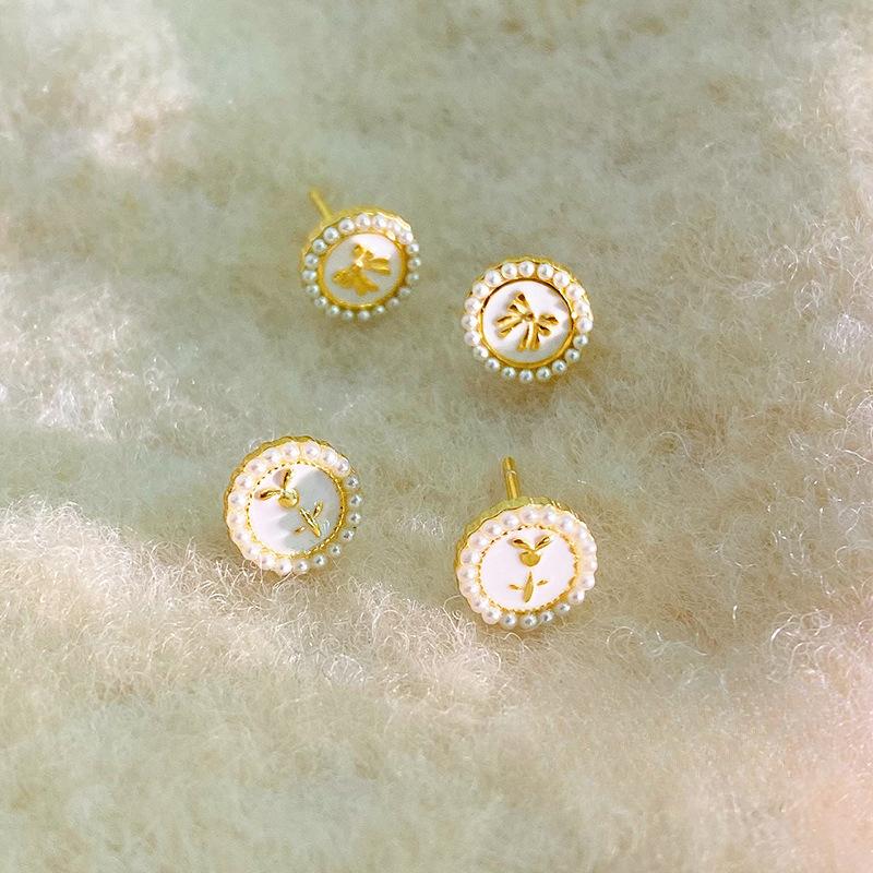 Романтичные круглые серьги-бантики в виде роз для женщин с легкими роскошными серьгами высокого класса