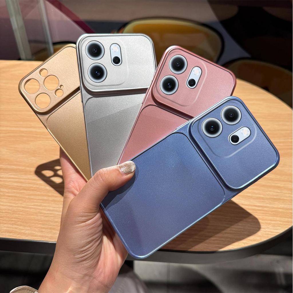 Ультратонкая матовая металлическая задняя крышка для OPPO Reno14 F 5G, прочный чехол с защитой камеры