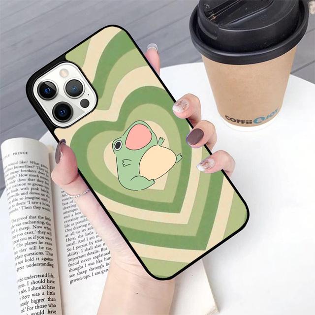 Милый мультяшный чехол-лягушка для Apple iPhone 17 Air Pro Max Plus Coque для iPhone 17 Air 14 15 16 13 12 Max Cover