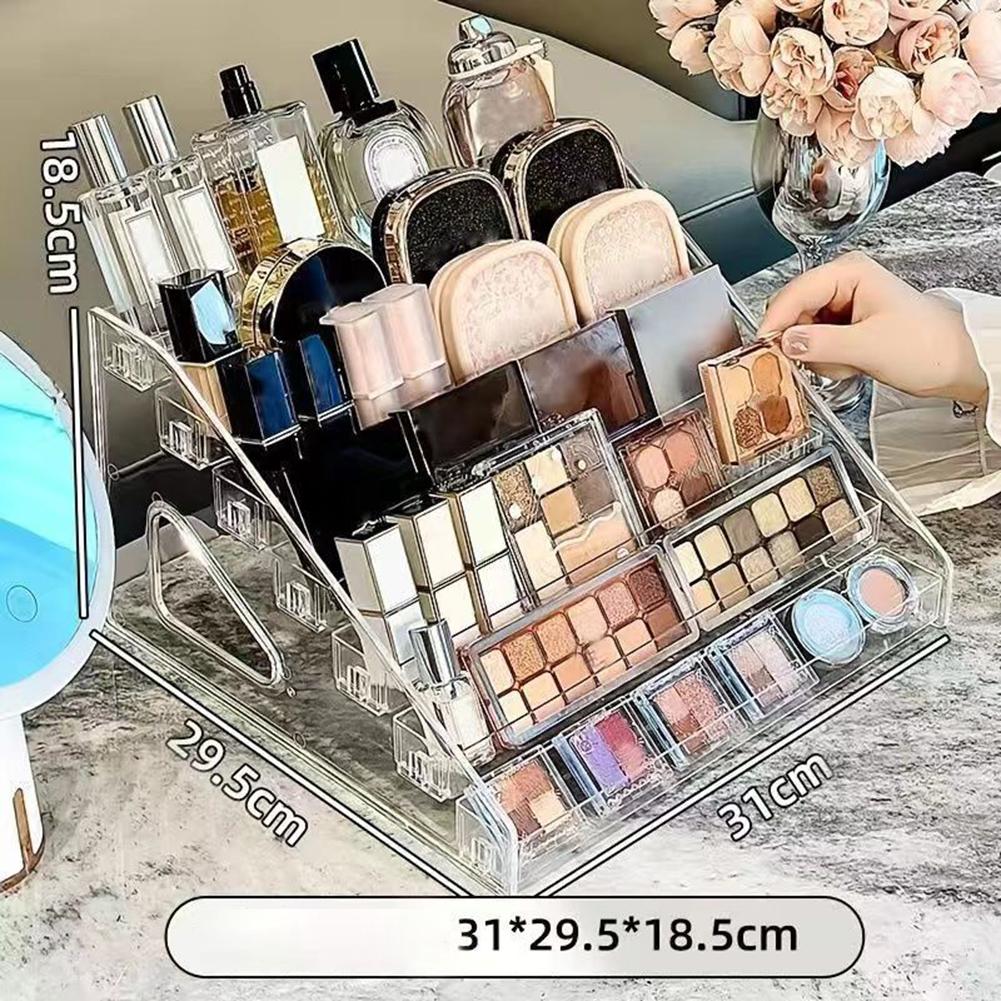 3/5/7 Layers Acrylic Ladder Display Rack Storager Multi-layer Transparent Display Rack Cosmetic Organizer Simple Mounting Rack