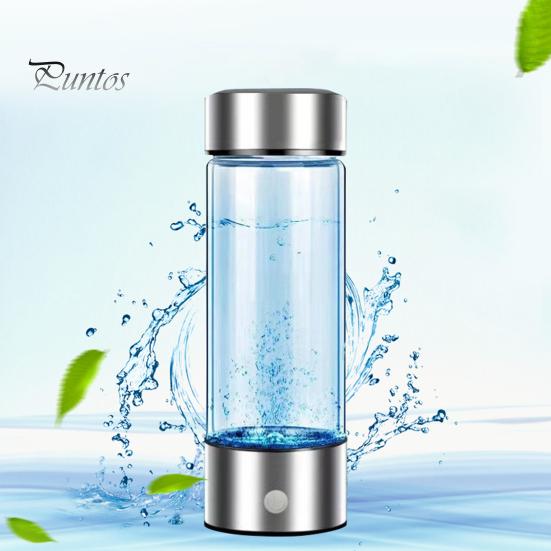 1 Set 420ML Hydrogen Water Bottle USB Charging Portable Hydrogen Water Generator for Home Office Travel