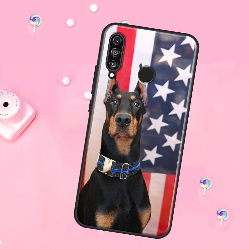 Cartoon Doberman Dog For Huawei Nova Y90 Y70 Y60 Y91 Y61 Y73 Y72 12s 12i 11i 8i 9 10 SE P40 Lite P60 P30 Pro Case