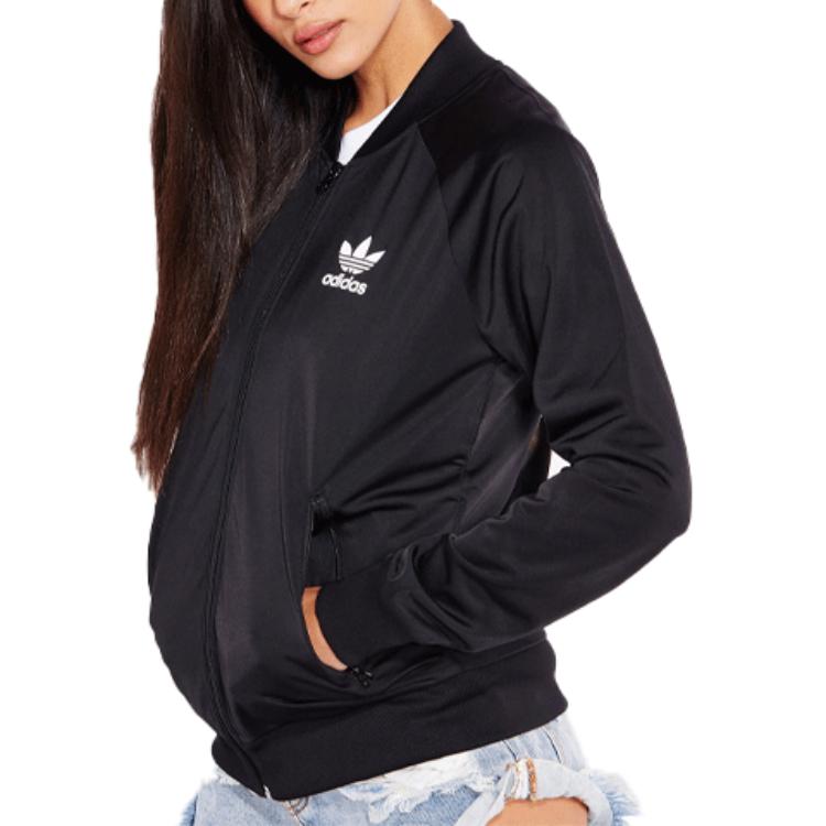 adidas Оригинальные куртки Женские Черный Стойка умеренная Другое AJ7275