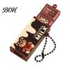 Portable Chocolate Fidget Toys Simulated Keychain Pendant, Snap Stress Relief Toy Hanging Decorative Accessory with Ball Chain, for Backpacks Handbags