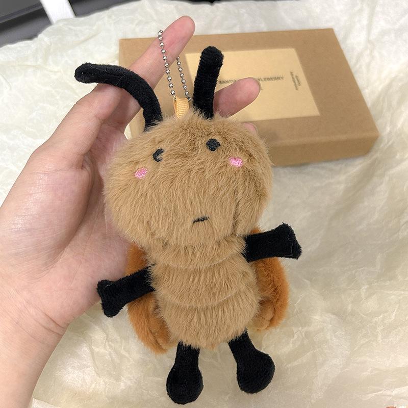 Забавный плюшевый брелок в виде таракана, мультяшный таракан, кукла, кулон, брелок для автомобиля, рюкзак, сумка, декор, подарок для ребенка