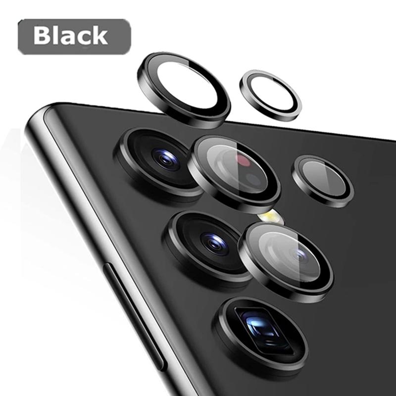 For Samsung Galaxy S22 Ultra Camera Lens Protectors Metal Camera Ring Case Glass for Samsung S 22 S22Ultra 5G Protective Cap