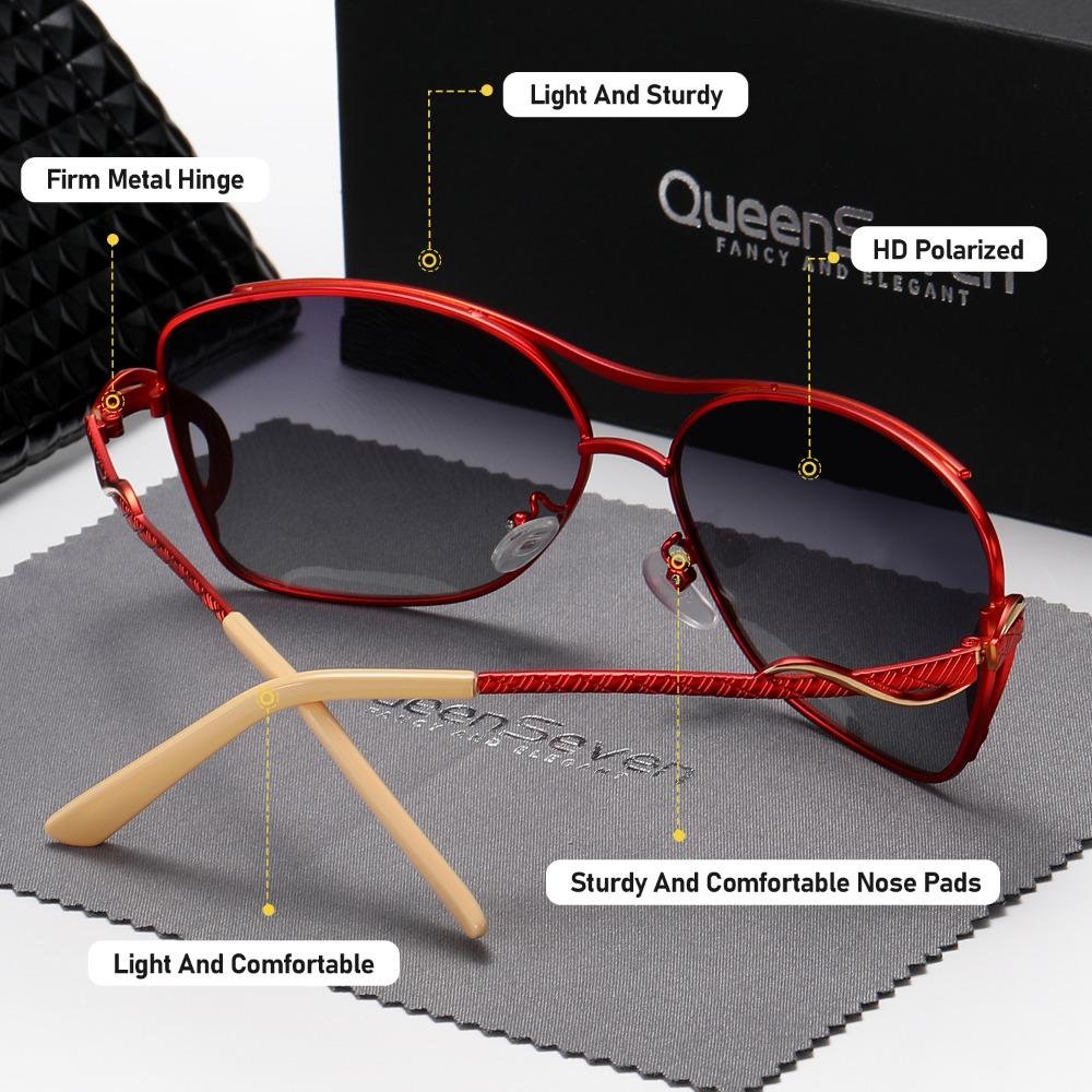 QueenSeven Унисекс Металлические поляризованные зеркальные очки с зеркалом в виде жабы Модные солнцезащитные очки для вождения на открытом воздухе, UV400