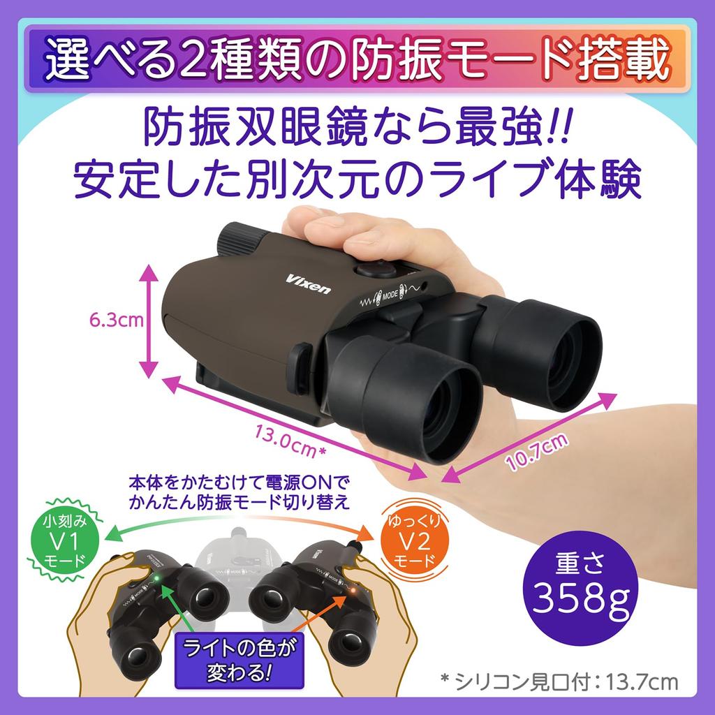 Vixen Binoculars ATERA II H10x21 Binoculars Greige 11511 Anti-vibration