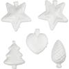 Christmas Figurines - Set of 5 - Polystyrene - 7 To 8 Cm - Interior Decoration