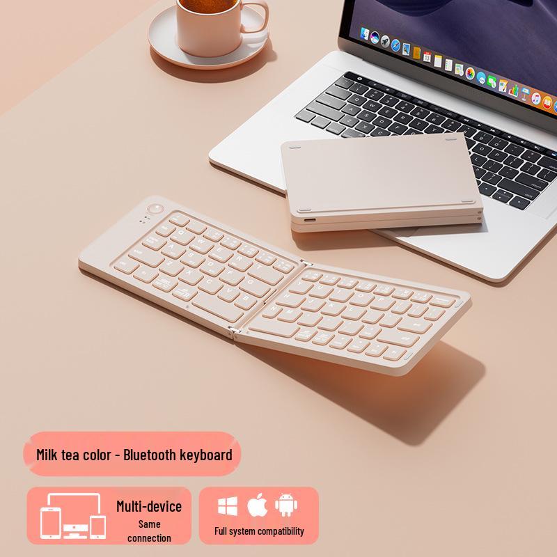 Премиальный складной набор Bluetooth-клавиатуры и мыши для ноутбука, iPad, планшета, телефона - Портативный и компактный