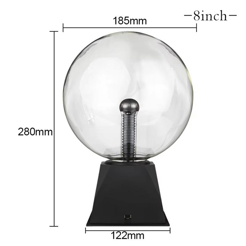 Glass Ball Night Lights 8 Inch Magic Plasma Touch Sensitive Lamp Indoor Desktop Decoration Child Holiday Gift