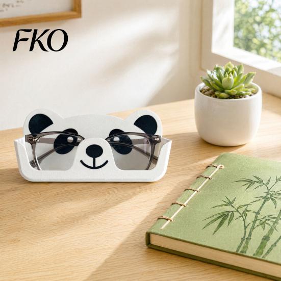 Коробка для хранения очков, держатель-панда, напечатанный на 3D-принтере, милый мультяшный стеллаж для очков, органайзер для стола, тумбочки, нескользящий, нецарапающий органайзер для солнцезащитных очков,