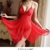 Babydoll Sexy Large Open Front 20725 Red L Women's Lingerie, Sexy, Popular, Size, Sheer, Cute, See-Through, Fluffy, Fluttery,