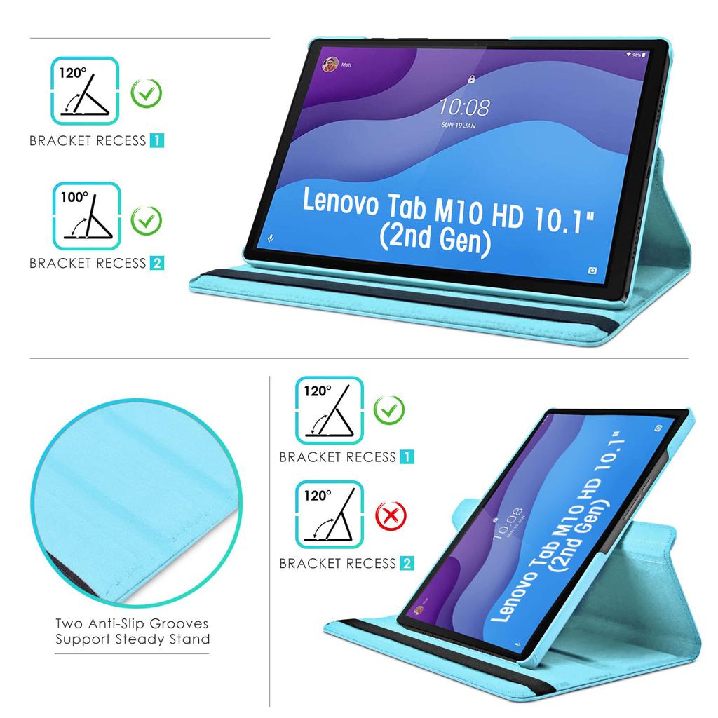 Противоударный чехол для Lenovo Tab M10 HD 10.1 (2-е поколение) TB-X306X X306F M10 3-го поколения TB328FU TB328XU Чехол из искусственной кожи с вращающейся на 360° подставкой